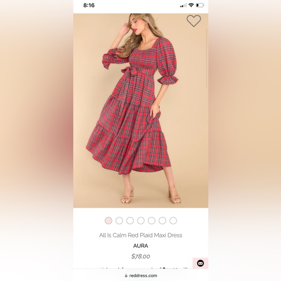 Red Dress All Is Calm Maxi Dress - Picture 1 of 3